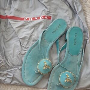 Prada Women's Teal Sandals